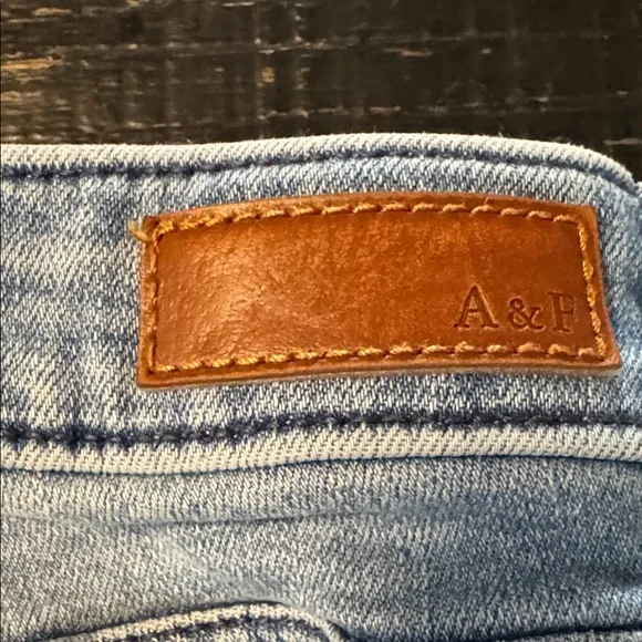Abercrombie & Fitch Light Blue Straight Leg Jeans - Picture 4 of 5